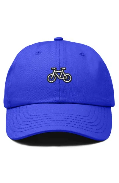 Dalix Bike Embroidered Cycling Cap In Royal Blue