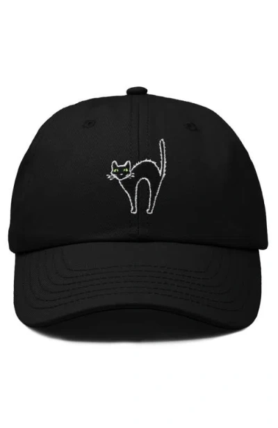Dalix Black Cat Embroidered Casual Hat