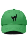 DALIX DALIX BLACK CAT EMBROIDERED CASUAL HAT