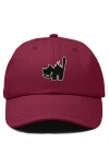 Dalix Blink Black Cat Dad Cap In Brown