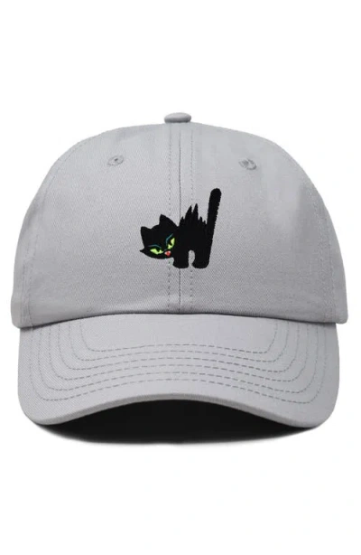 Dalix Blink Black Cat Dad Cap In Brown
