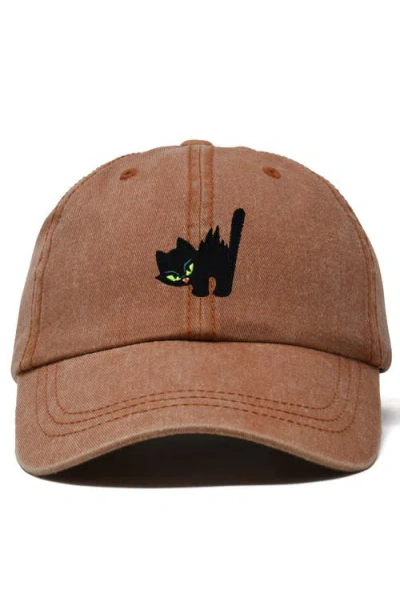 Dalix Blink Black Cat Dad Cap In Green