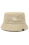 Dalix Bow Bucket Hat In Brown
