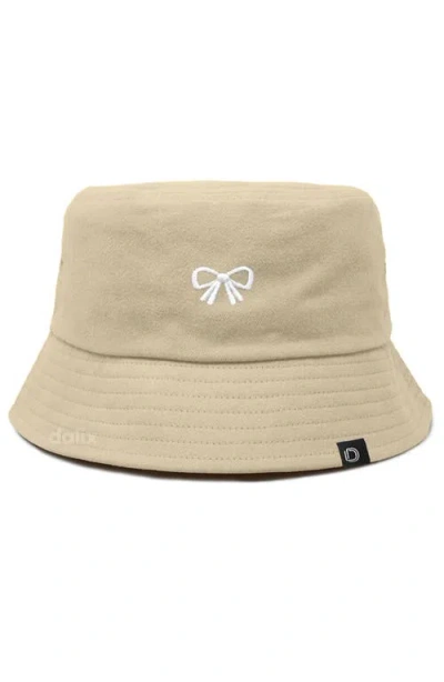 Dalix Bow Bucket Hat In Brown