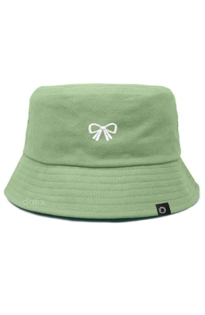 Dalix Bow Bucket Hat In Green