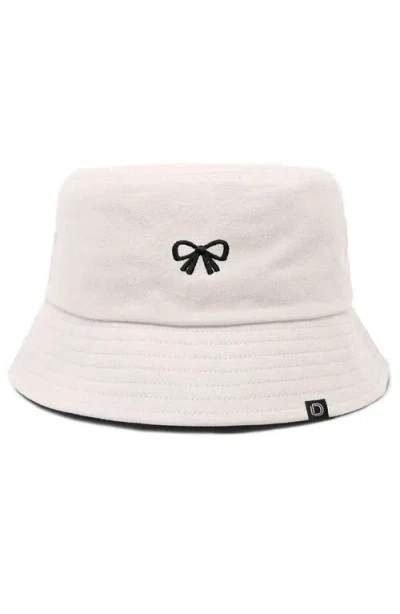 Dalix Bow Bucket Hat In White