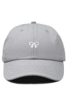 Dalix Bow Dad Cap In Gray
