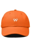 Dalix Bow Dad Cap In Orange