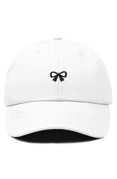 Dalix Bow Dad Cap In White