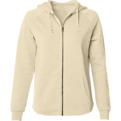 Dalix Bow Fleece Zip Hoodie In Brown