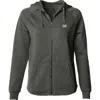 Dalix Bow Fleece Zip Hoodie In Gray