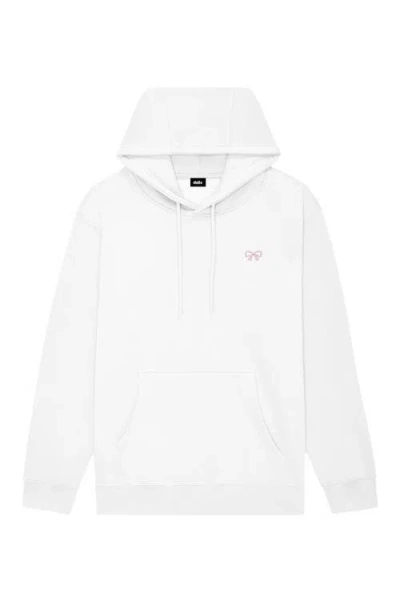 Dalix Bow Midweight All Day Hoodie In White