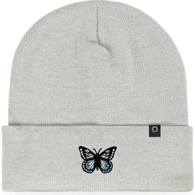 Dalix Butterfly Beanie In Light Gray