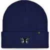 Dalix Butterfly Beanie In Navy Blue