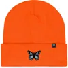 Dalix Butterfly Beanie In Neon Orange