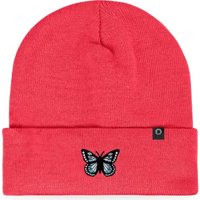 Dalix Butterfly Beanie In Neon Pink