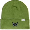 Dalix Butterfly Beanie In Olive