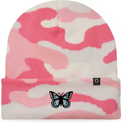 Dalix Butterfly Beanie In Pink Camo