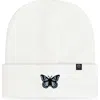 Dalix Butterfly Beanie In White