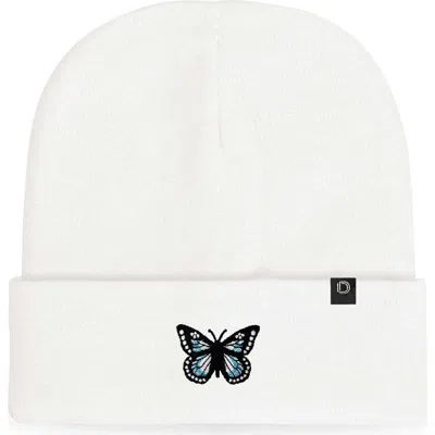 Dalix Butterfly Beanie In White