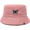 Dalix Butterfly Bucket Hat In Peach Melba