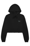 Dalix Butterfly Cropped Hoodie In Black
