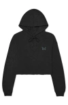 Dalix Butterfly Cropped Hoodie In Dark Heather
