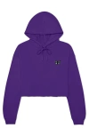 Dalix Butterfly Cropped Hoodie In Team Purple