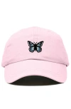 Dalix Butterfly Hat In Washed Pink