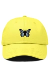 Dalix Butterfly Hat In Yellow