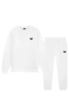 Dalix Butterfly Midweight Fleece Crewneck Sweatsuit