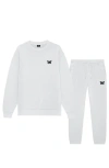 Dalix Butterfly Midweight Fleece Crewneck Sweatsuit
