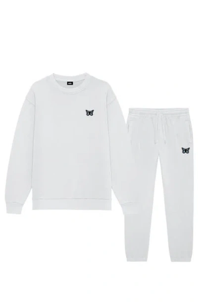 Dalix Butterfly Midweight Fleece Crewneck Sweatsuit