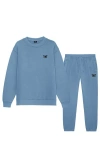 Dalix Butterfly Midweight Fleece Crewneck Sweatsuit