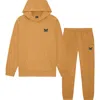 Dalix Butterfly Midweight Fleece Relaxed Sweatsuit In Brown