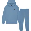Dalix Butterfly Midweight Fleece Relaxed Sweatsuit In Blue