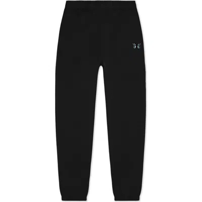 Dalix Butterfly Midweight Relaxed Fleece Track Pants In Black