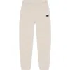 Dalix Butterfly Midweight Relaxed Fleece Track Pants In Neutral