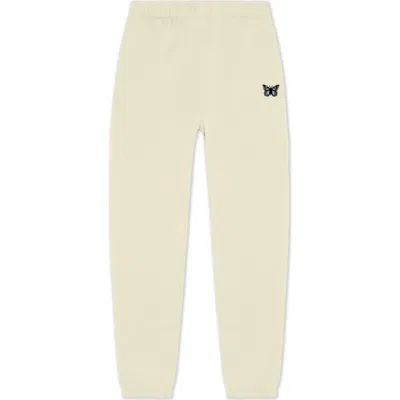 Dalix Butterfly Midweight Relaxed Fleece Track Pants In Neutral