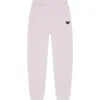 Dalix Butterfly Midweight Relaxed Fleece Track Pants In Purple