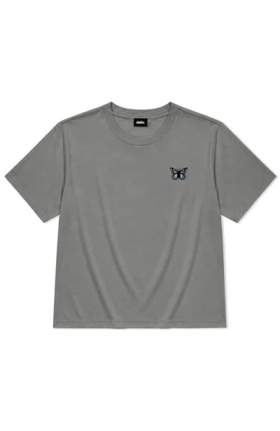 Dalix Butterfly Relaxed Midweight Jersey Tee In Gray