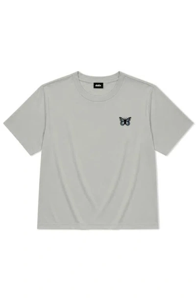 Dalix Butterfly Relaxed Midweight Jersey Tee In Gray