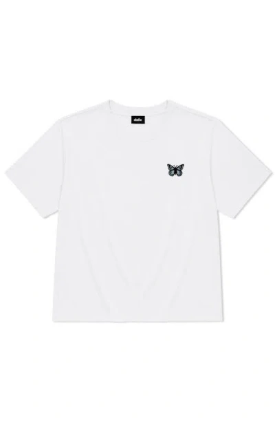 Dalix Butterfly Relaxed Midweight Jersey Tee In White