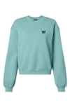 Dalix Butterfly Relaxed Sweatshirt In Arctic Blue