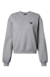 Dalix Butterfly Relaxed Sweatshirt In Heather Gray