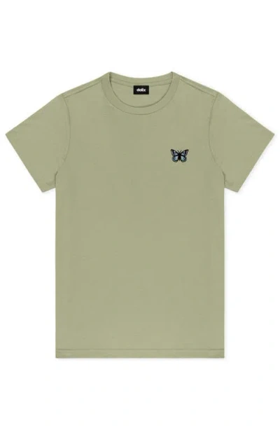 Dalix Butterfly Short Sleeve Classic Cotton Tee In Gray