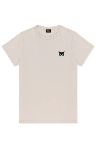 Dalix Butterfly Short Sleeve Classic Cotton Tee In White