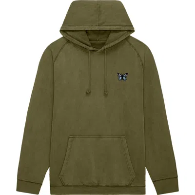 Dalix Butterfly Womens Mineral Washed Hoodie