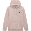 Dalix Butterfly Womens Mineral Washed Hoodie In Gray