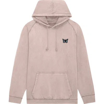Dalix Butterfly Womens Mineral Washed Hoodie